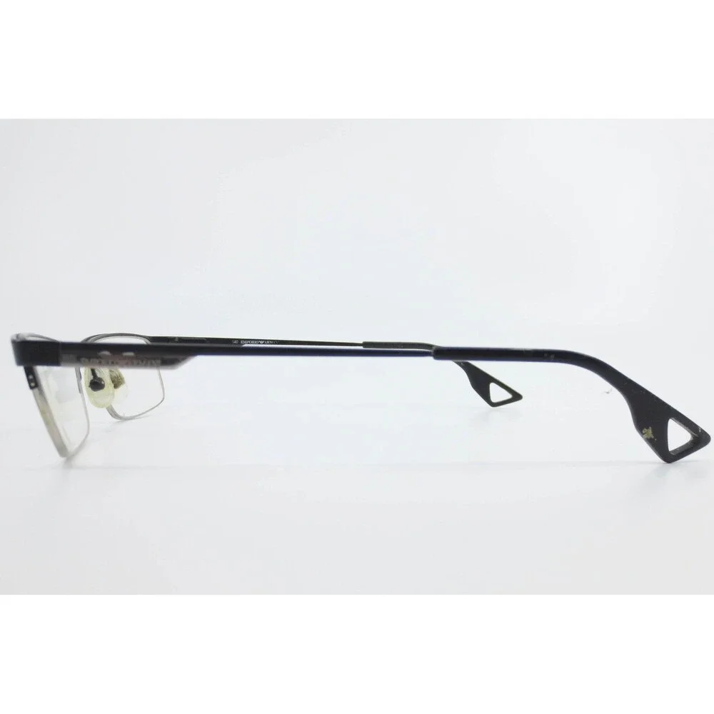 Emporio Armani EA 9588 Black Semi Rimless Rectangular Eyeglass Frames 52 17 140